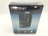NEW TRENDnet TI-IG30 V1.0R Ethernet Hardened Industrial Gigabit PoE+Adapter