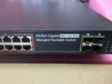 Planet SGSW-24040HP 24 Port Gigabit PoE 4 Shared SFP Managed Stackable Switch